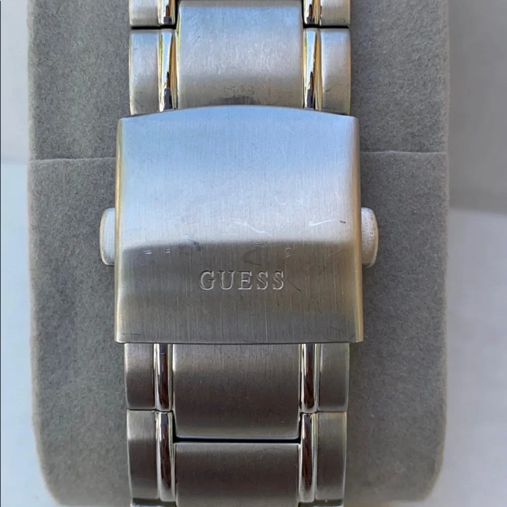 GUESS Quartz Watch Silver Stainless Steel Strap,